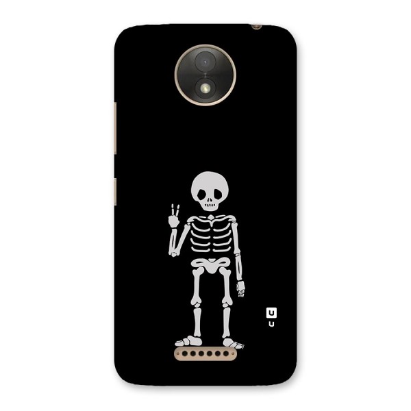 Victory Skeleton Spooky Back Case for Moto C Plus