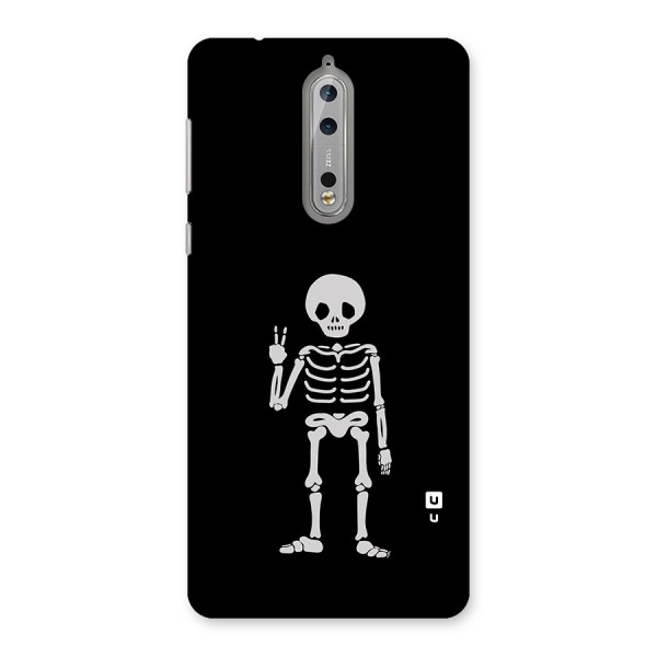 Victory Skeleton Spooky Back Case for Nokia 8