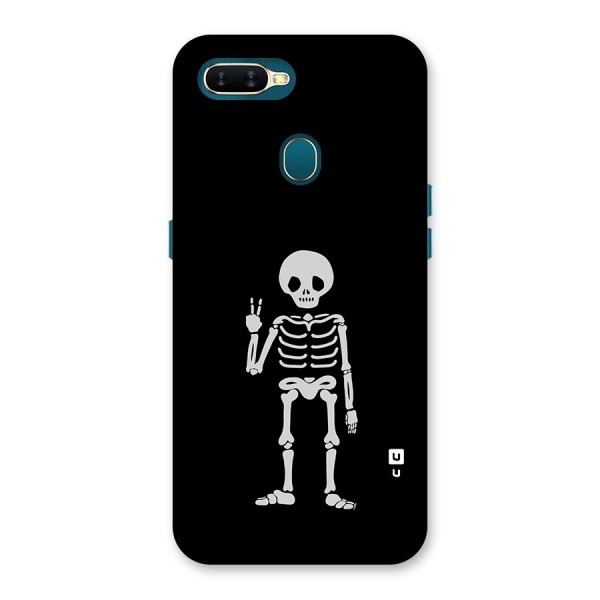 Victory Skeleton Spooky Back Case for Oppo A12