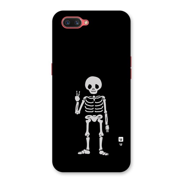 Victory Skeleton Spooky Back Case for Oppo A3s