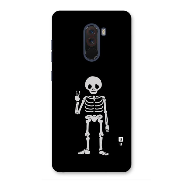 Victory Skeleton Spooky Glass Back Case for Poco F1