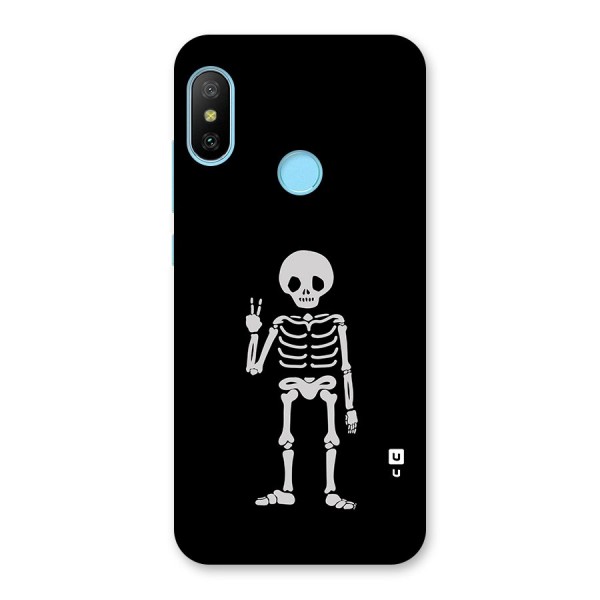 Victory Skeleton Spooky Back Case for Redmi 6 Pro