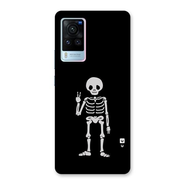 Victory Skeleton Spooky Glass Back Case for Vivo X60 Pro