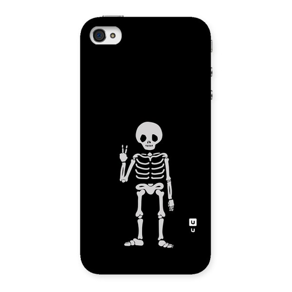 Victory Skeleton Spooky Back Case for iPhone 4 4s