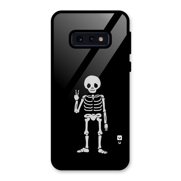 Victory Skeleton Spooky Glass Back Case for Galaxy S10e