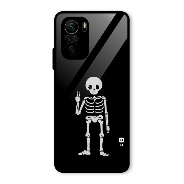 Victory Skeleton Spooky Glass Back Case for Mi 11x