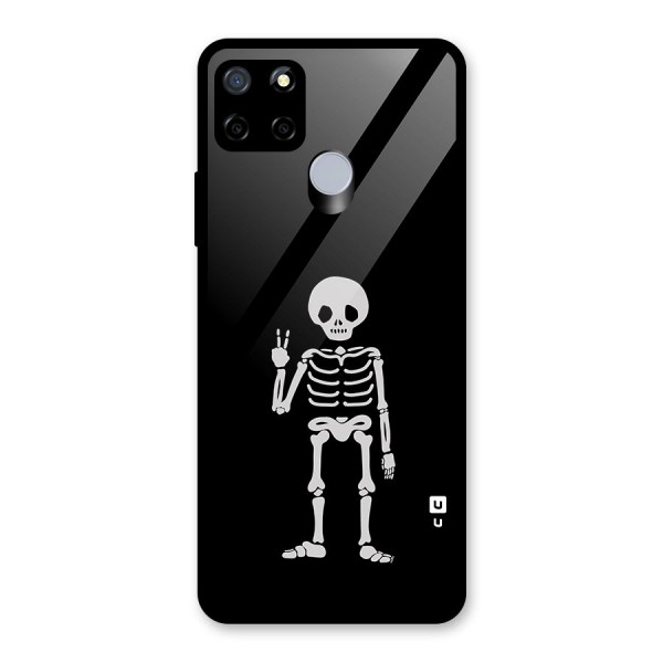 Victory Skeleton Spooky Glass Back Case for Realme C15