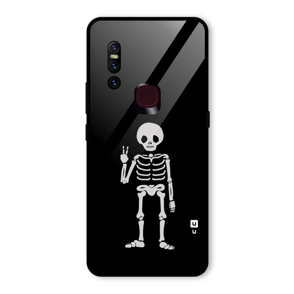 Victory Skeleton Spooky Glass Back Case for Vivo V15