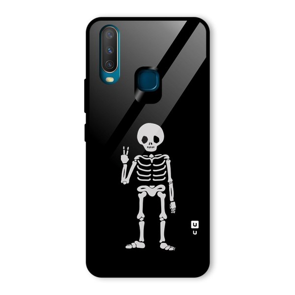 Victory Skeleton Spooky Glass Back Case for Vivo Y12