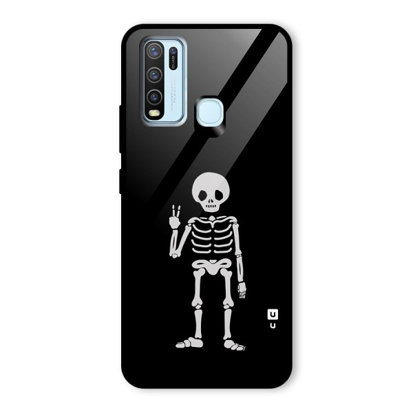 Victory Skeleton Spooky Glass Back Case for Vivo Y50