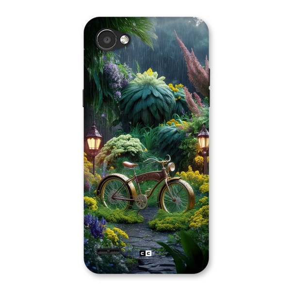Vintage Cycle In Garden Back Case for LG Q6