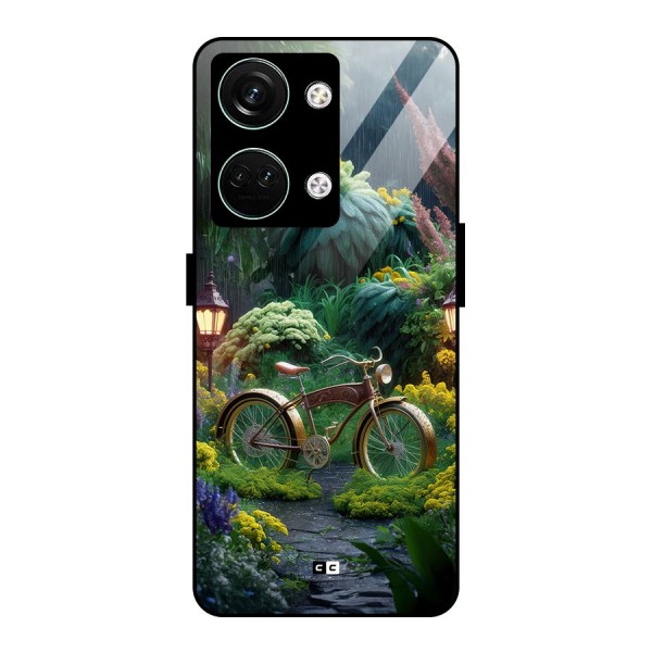 Vintage Cycle In Garden Glass Back Case for Oneplus Nord 3