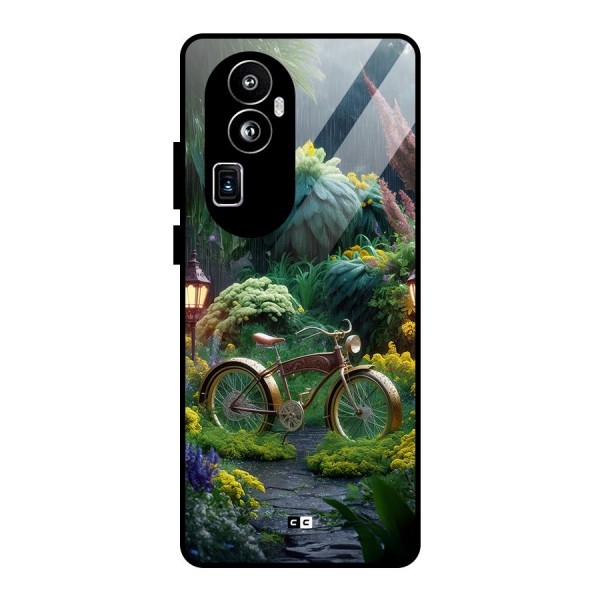 Vintage Cycle In Garden Glass Back Case for Oppo Reno10 Pro Plus