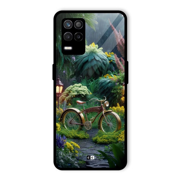 Vintage Cycle In Garden Glass Back Case for Realme 8s 5G
