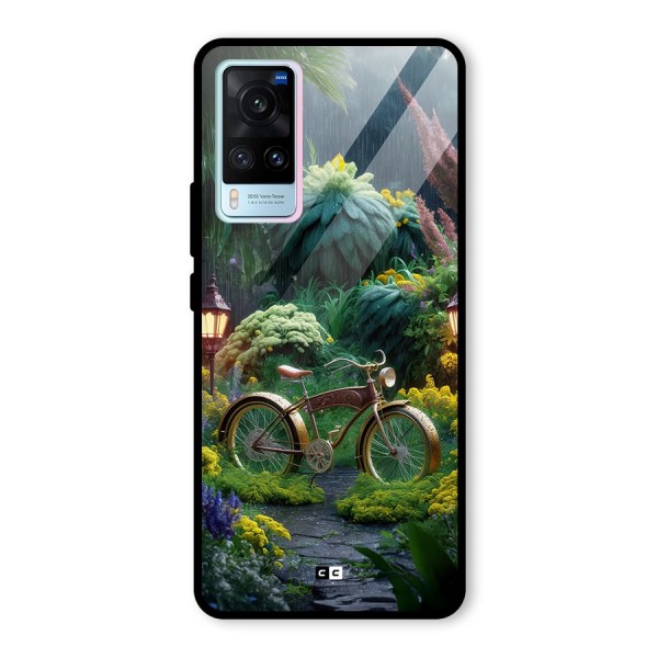 Vintage Cycle In Garden Glass Back Case for Vivo X60