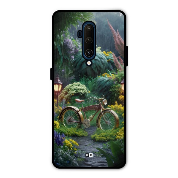 Vintage Cycle In Garden Metal Back Case for OnePlus 7T Pro