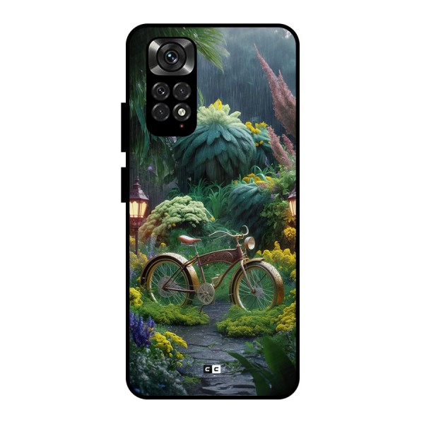 Vintage Cycle In Garden Metal Back Case for Redmi Note 11 Pro