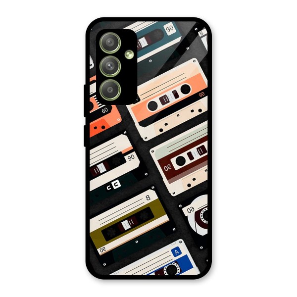 Vintage Retro Cassettes Glass Back Case for Galaxy A54