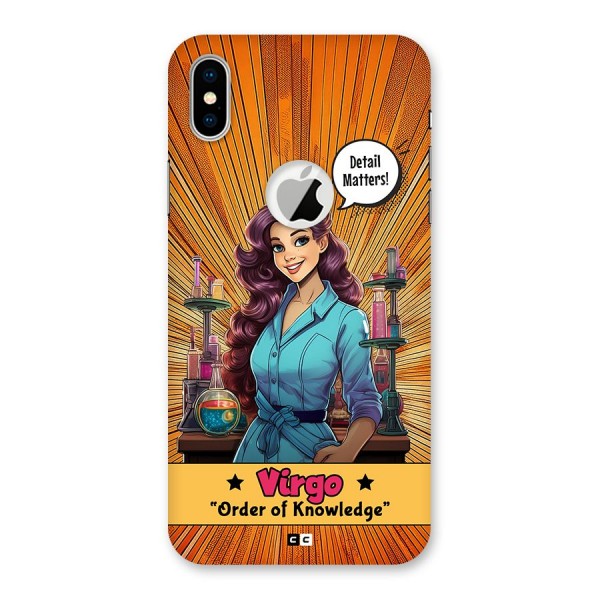 Virgo Order Back Case for iPhone XS Logo Cut