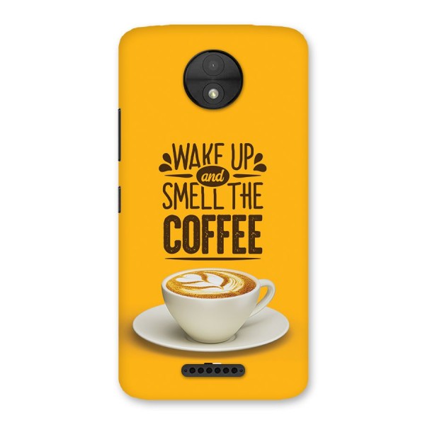 Wake Up Coffee Back Case for Moto C