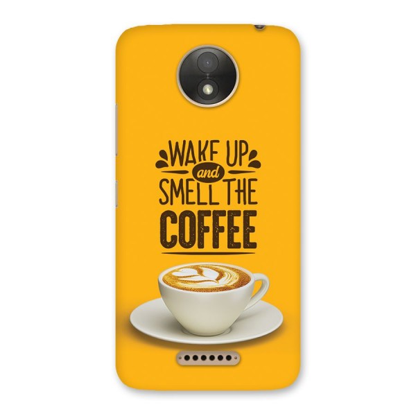 Wake Up Coffee Back Case for Moto C Plus