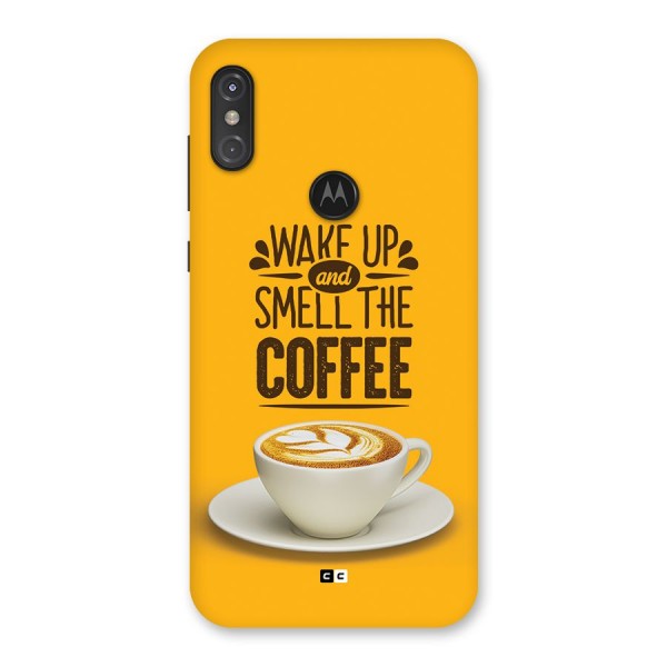 Wake Up Coffee Back Case for Motorola One Power