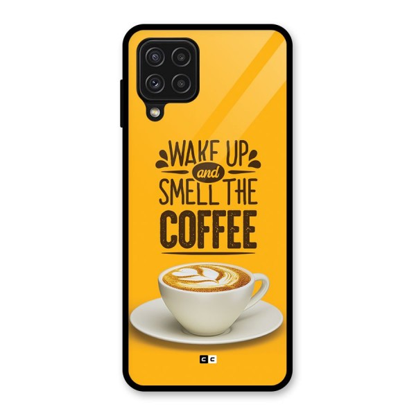 Wake Up Coffee Glass Back Case for Galaxy A22 4G