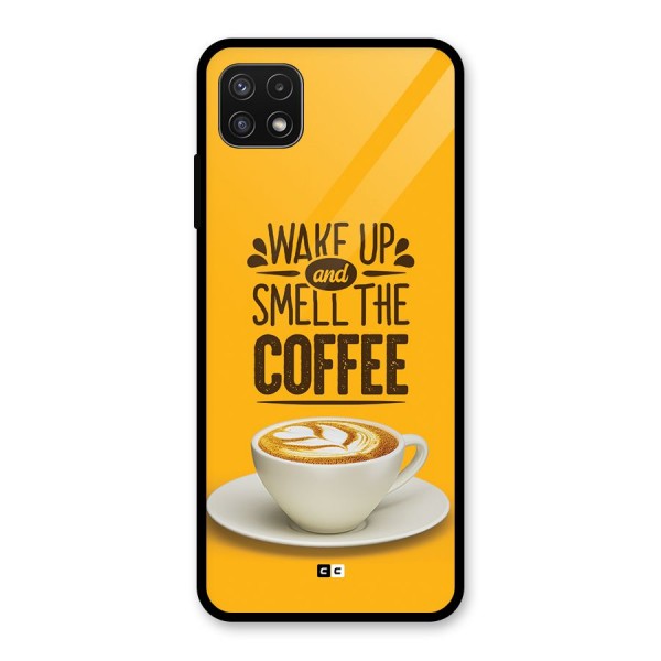 Wake Up Coffee Glass Back Case for Galaxy A22 5G