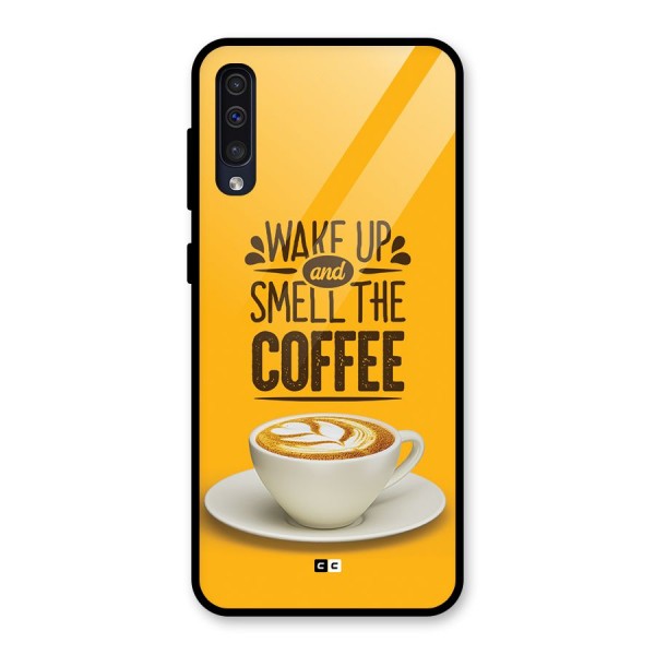 Wake Up Coffee Glass Back Case for Galaxy A50