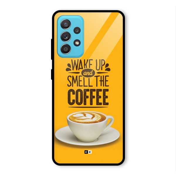 Wake Up Coffee Glass Back Case for Galaxy A52