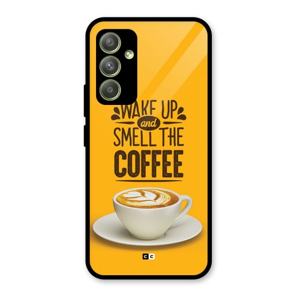 Wake Up Coffee Glass Back Case for Galaxy A54