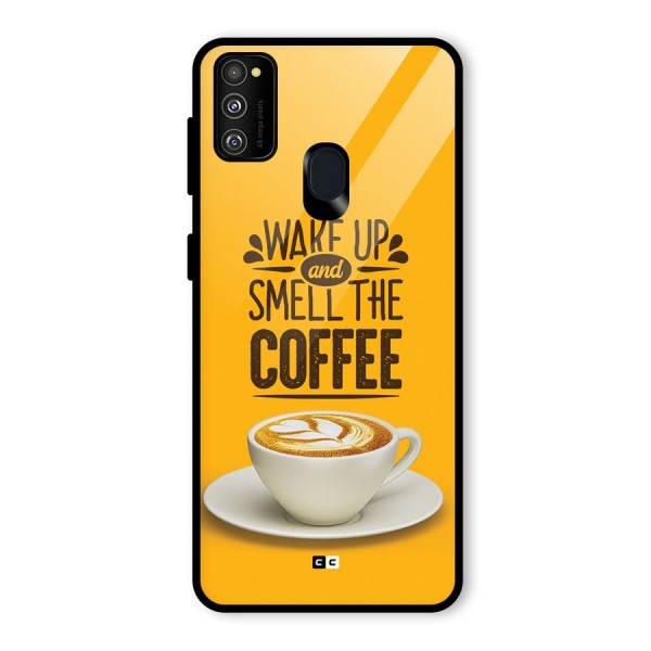 Wake Up Coffee Glass Back Case for Galaxy M21