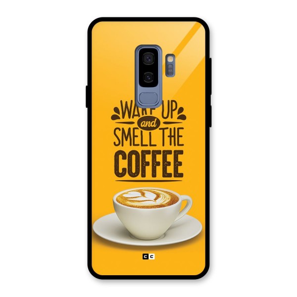 Wake Up Coffee Glass Back Case for Galaxy S9 Plus