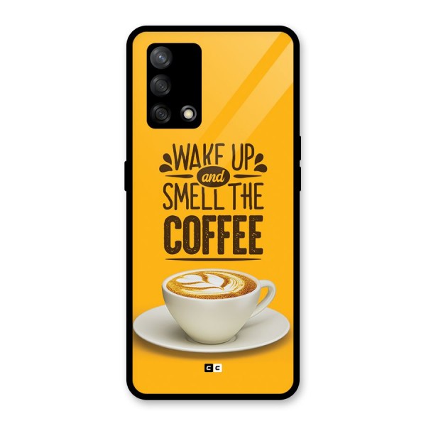 Wake Up Coffee Glass Back Case for Oppo F19