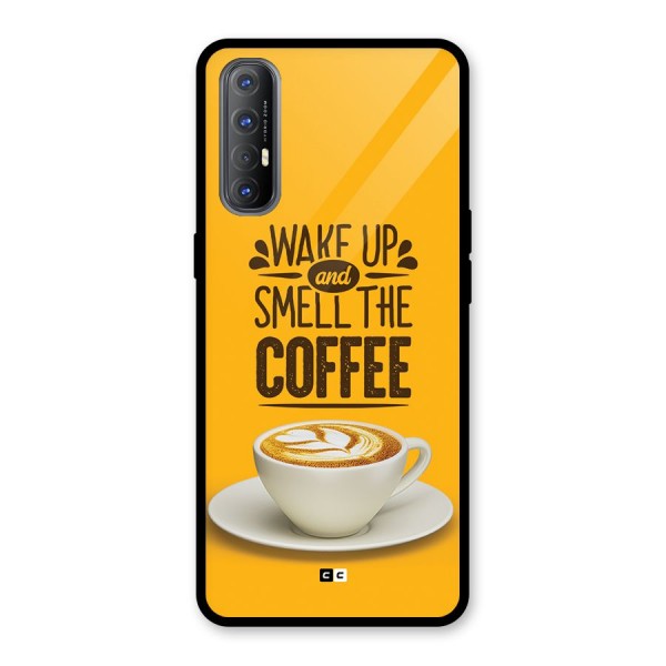 Wake Up Coffee Glass Back Case for Oppo Reno3 Pro