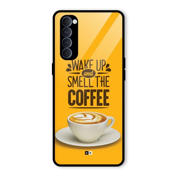 Wake Up Coffee Glass Back Case for Oppo Reno4 Pro