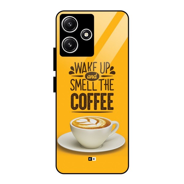 Wake Up Coffee Glass Back Case for Poco M6 Pro