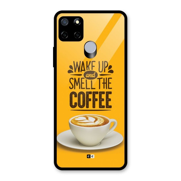 Wake Up Coffee Glass Back Case for Realme C15