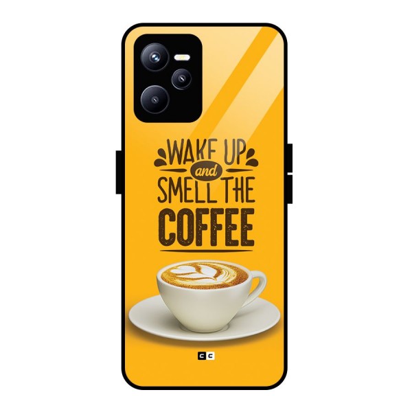 Wake Up Coffee Glass Back Case for Realme C35