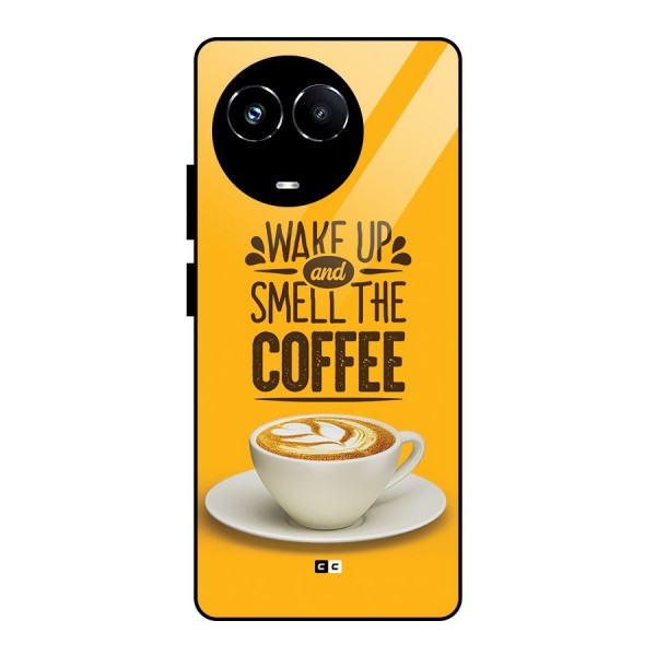 Wake Up Coffee Glass Back Case for Realme Narzo 60X