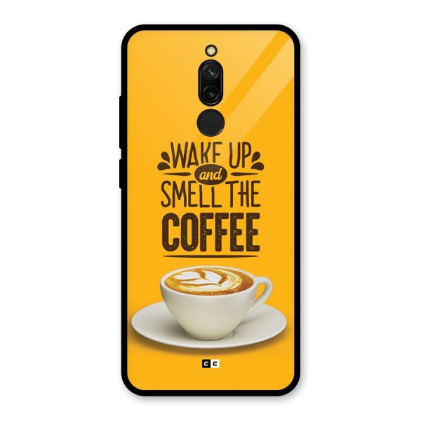 Wake Up Coffee Glass Back Case for Redmi 8