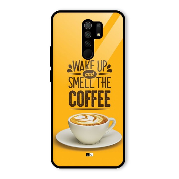 Wake Up Coffee Glass Back Case for Redmi 9 Prime