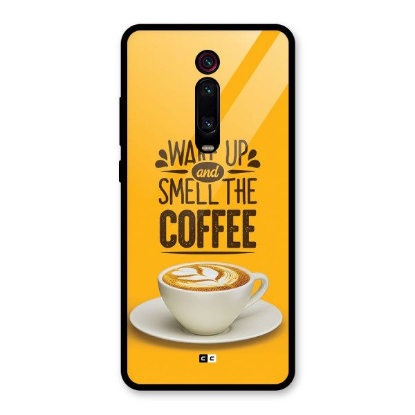 Wake Up Coffee Glass Back Case for Redmi K20 Pro