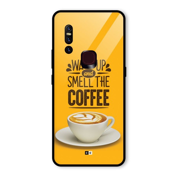 Wake Up Coffee Glass Back Case for Vivo V15