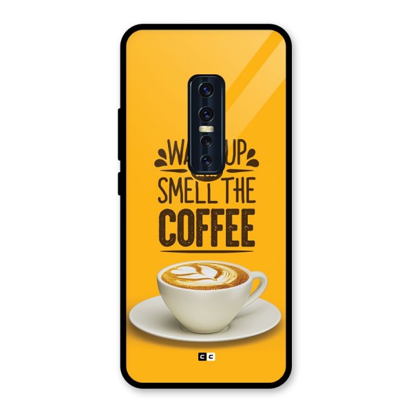 Wake Up Coffee Glass Back Case for Vivo V17 Pro