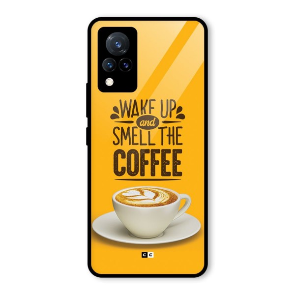 Wake Up Coffee Glass Back Case for Vivo V21 5G