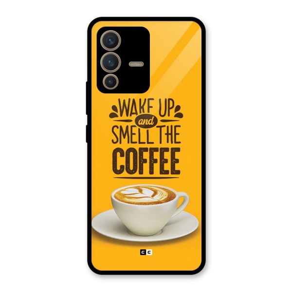 Wake Up Coffee Glass Back Case for Vivo V23 5G