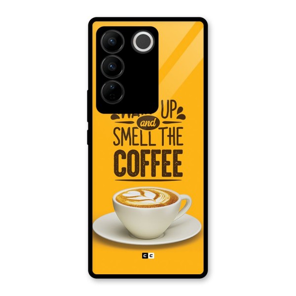 Wake Up Coffee Glass Back Case for Vivo V27