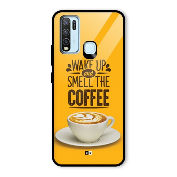 Wake Up Coffee Glass Back Case for Vivo Y30