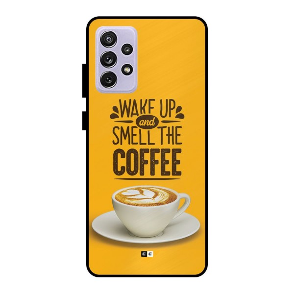 Wake Up Coffee Metal Back Case for Galaxy A72